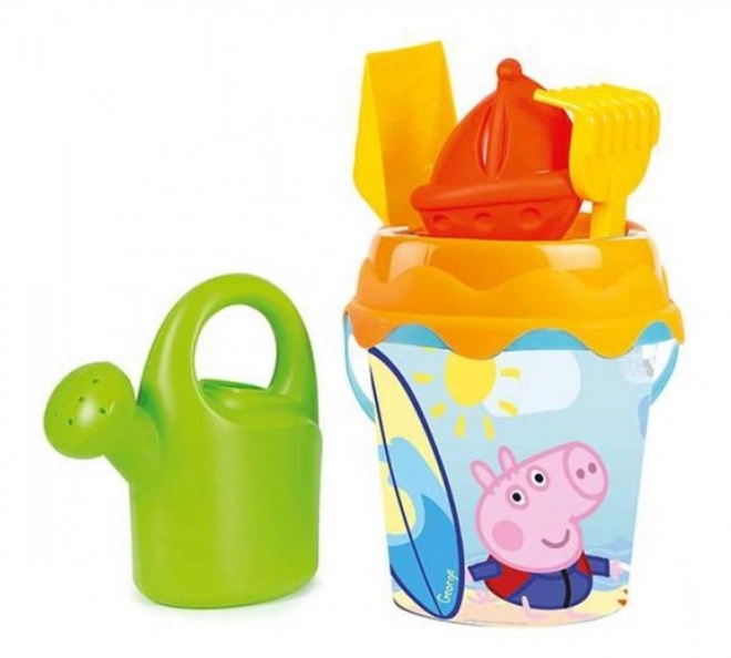 Peppa Pig Sand Bucket with Watering Can and Accessories