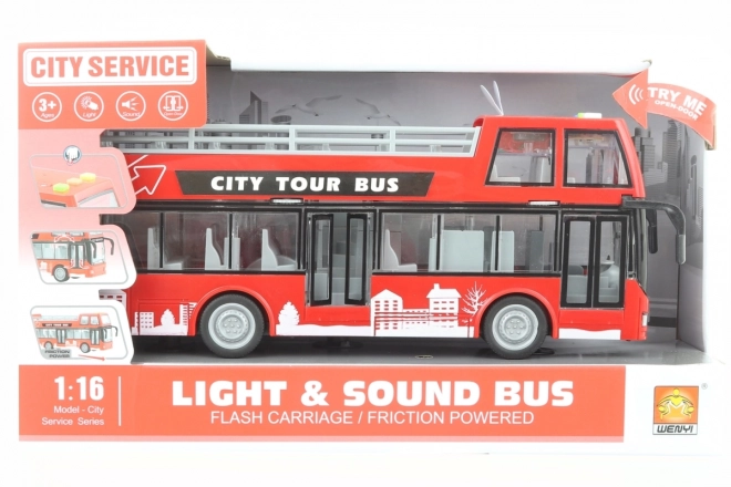 Double Decker Red Battery Operated Bus