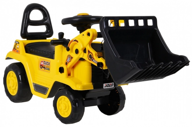 Ride-On Bulldozer with Movable Shovel and Horn for Kids