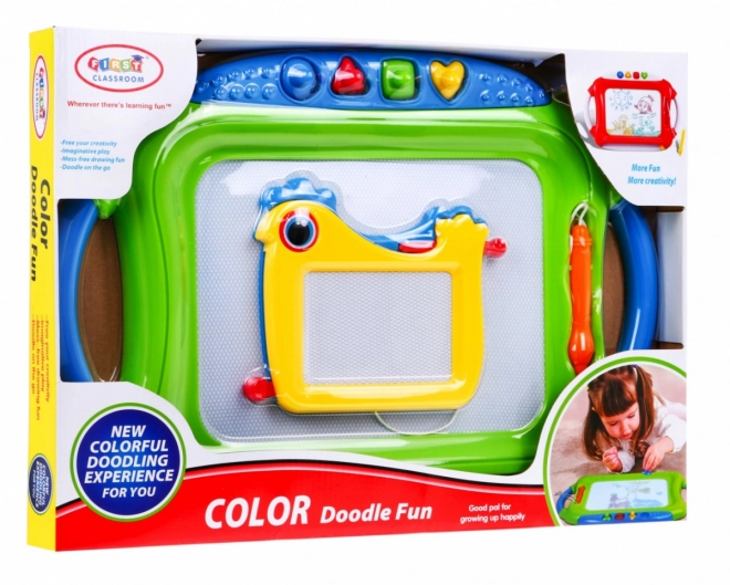 Magnetic Drawing Board Set for Kids 3+ with Erasable Drawings and Stamps