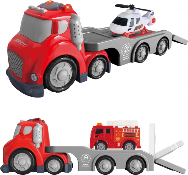 Červená Hasičská Dodávka CITY TRUCK se Zvukovými a Světelnými Efekty