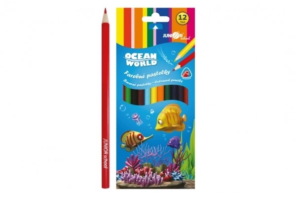 Colored Pencils Ocean World Triangular 12-pack