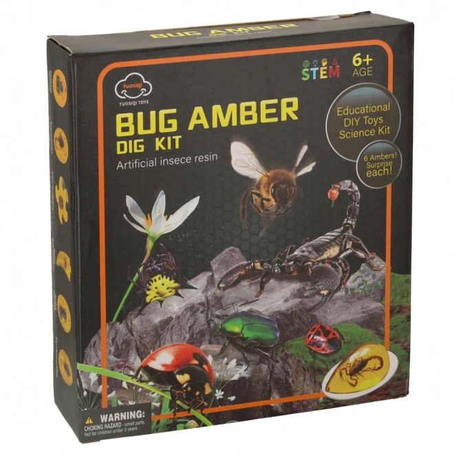 Educational Archaeological Excavation Set - Insects in Amber