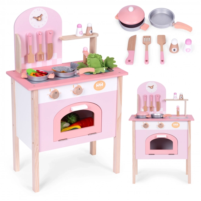 Children's Pink Play Kitchen with Accessories