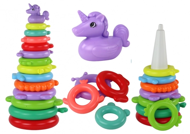 Unicorn Stackable Ring Pyramid Toy