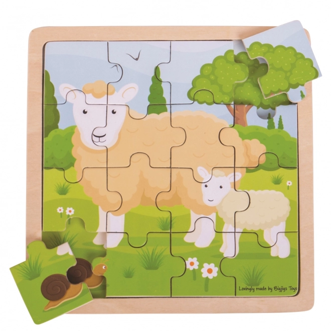 Bigjigs Toys Sheep and Lamb Puzzle