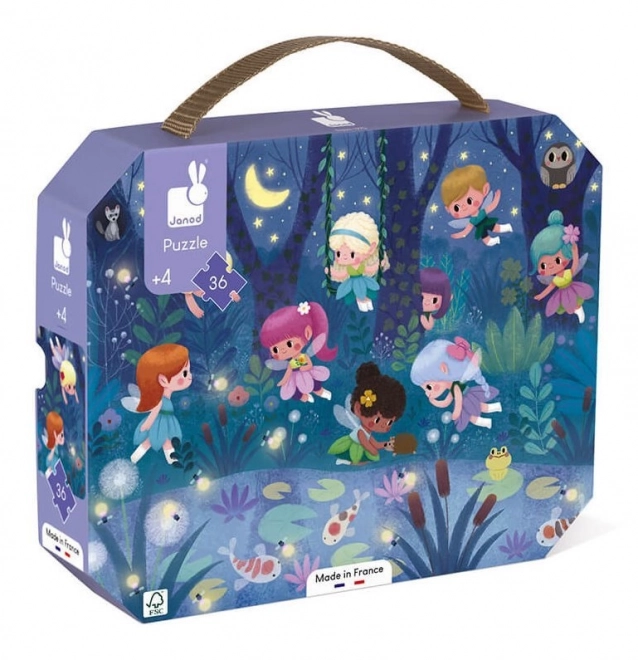 Janod Night Fairies Puzzle Suitcase