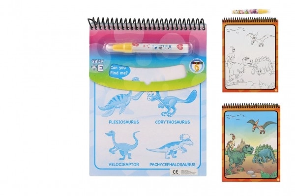 Magic Water Painting Book with Dinosaur Pencil