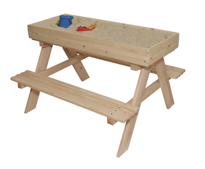 Garden furniture for children table + 2 benches sandbox blackboard storage space 93 x 78 x 68 cm