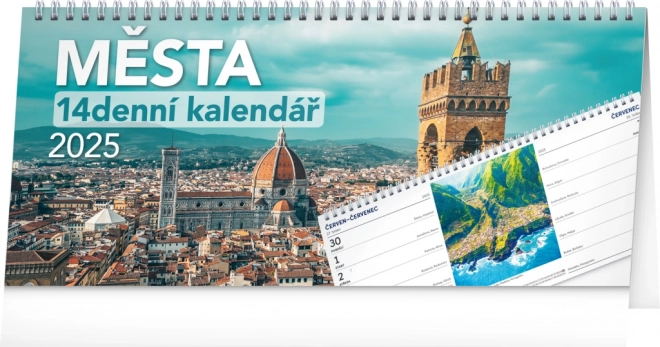 2025 Desk Calendar Cities - Biweekly