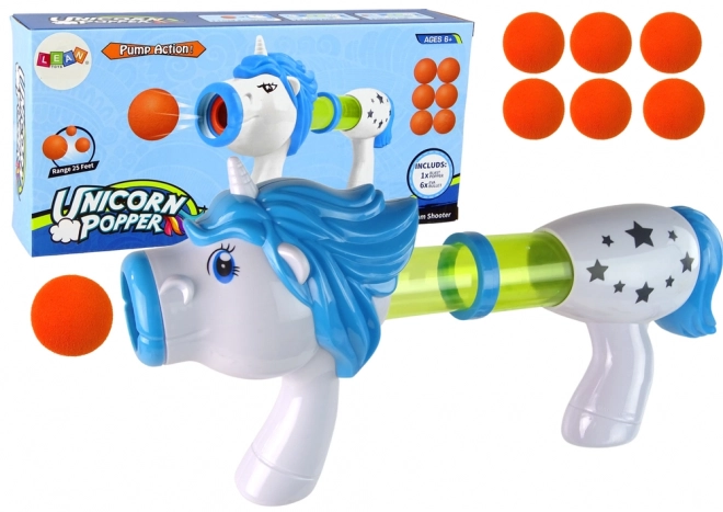 Unicorn Soft Bullet Launcher Gun Blue