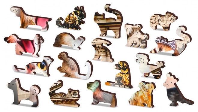 Wooden puzzle kittens in london 2-in-1, 300 pieces