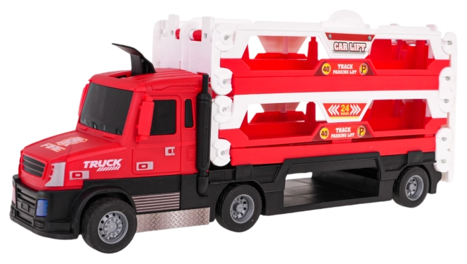 Interactive Red Truck with Launcher 2-in-1 & Accessories – Red
