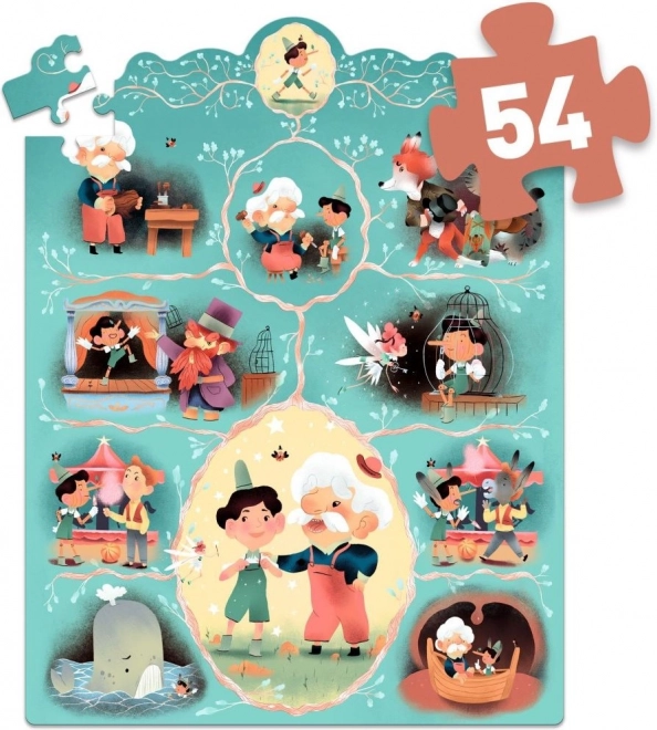 DJECO puzzle s příběhem Pinokio