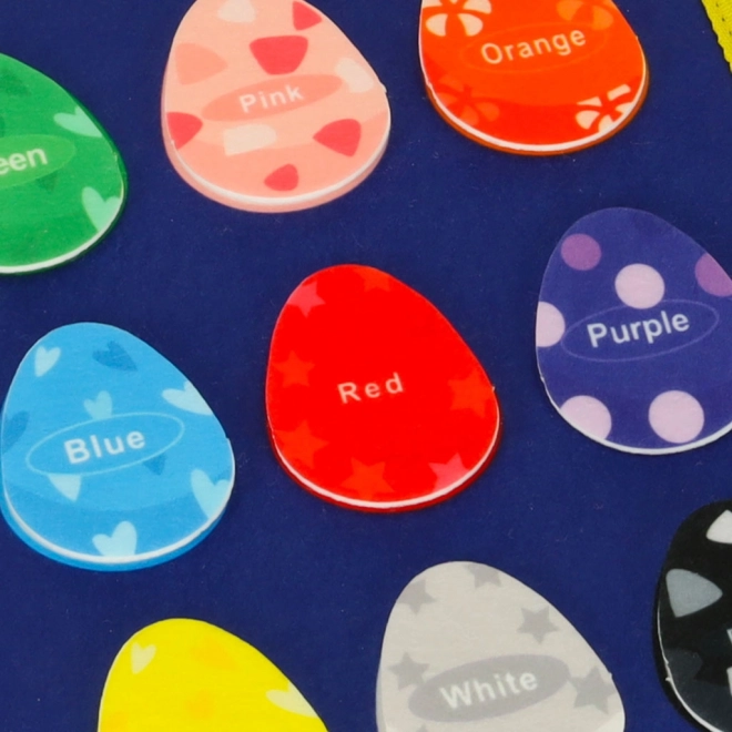 Montessori szenzoros manipulációs tábla dinoszaurusz mintával, kék