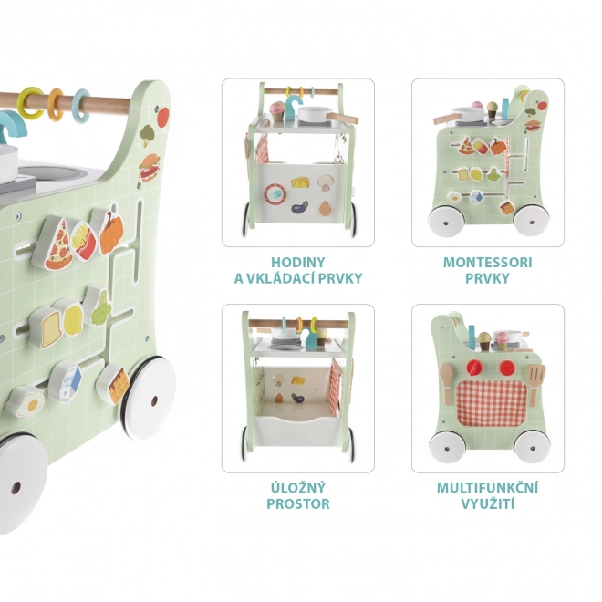 Wooden Activity Walker Kitchen Set