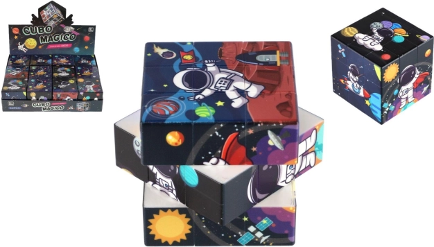 Cubo rompicapo spazio 3x3 plastica 6 cm