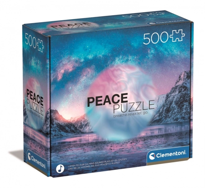 Clementoni Peace Puzzle: Light Blue 500 Pieces