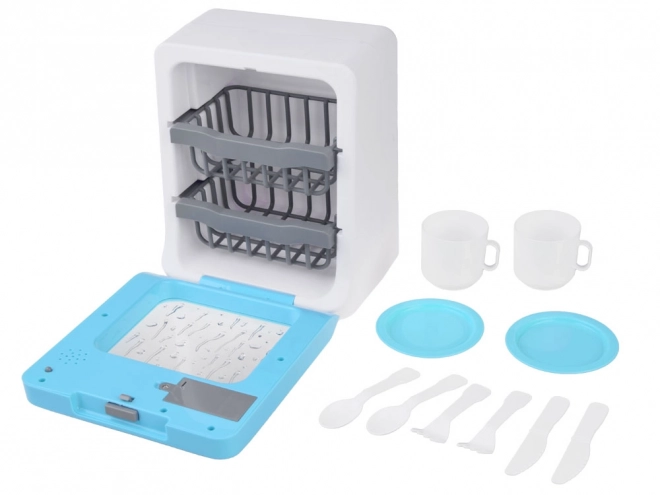 Automatic Dishwasher Toy Set with Dishes and Cutlery