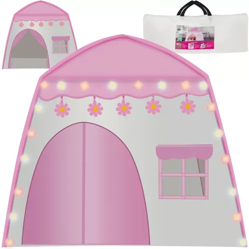 Kids Tent with Fairy Light Garland