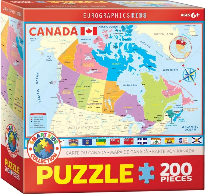 Eurographics Canada Map Puzzle 200 Pieces