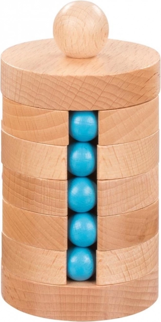 Goki Wooden Puzzle Marble Tower