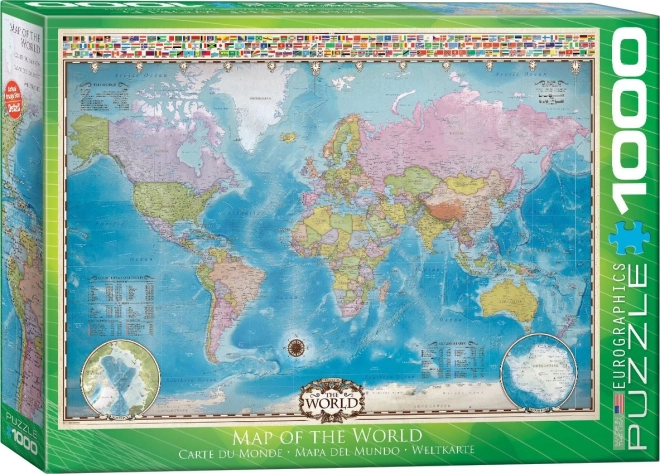 Eurographics World Map Puzzle 1000 Pieces