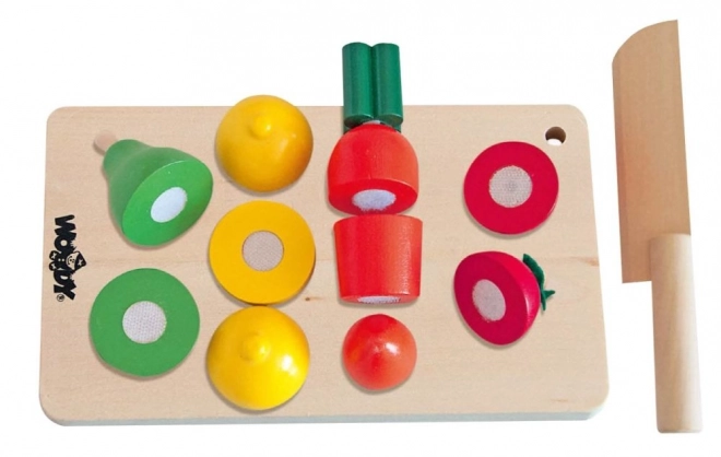 Wooden Fruit and Vegetable Cutting Set