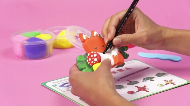 Creative Modeling Kit for Kids with Panda and Fox Figures