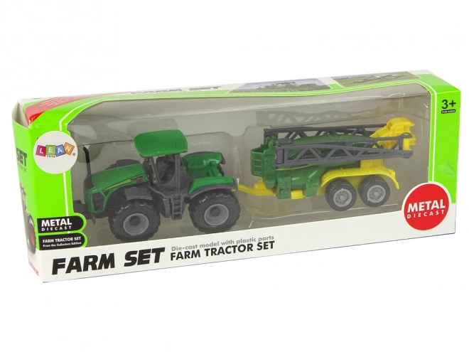 Green Farm Tractor with Sprayer Toy