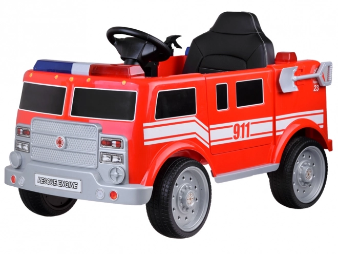 Red Battery Powered Fire Truck for Kids