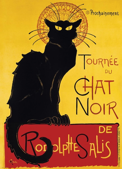 Le chat noir poster 1000 piece jigsaw puzzle