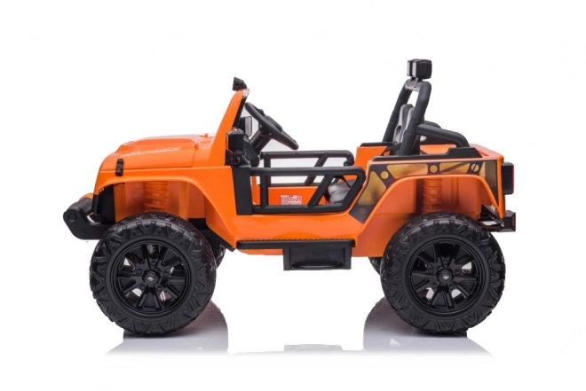 Orange Battery-Powered Ride-On Car