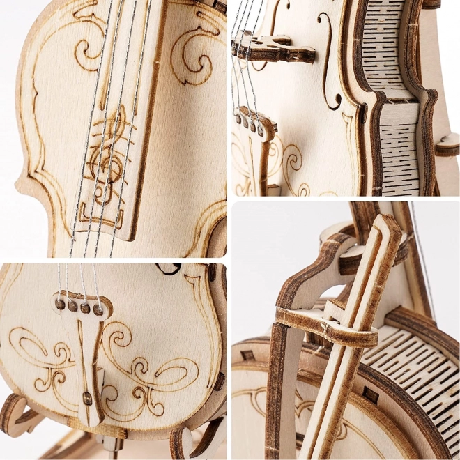 Robotic Wooden 3D Puzzle Cello