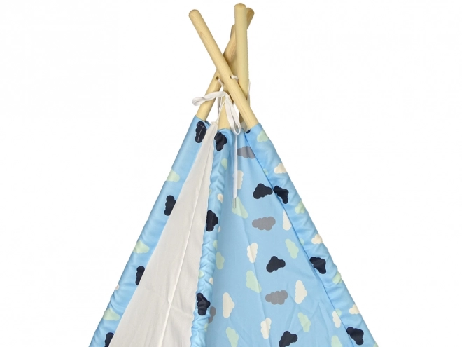 Children's Waterproof Tipi Tent with Cloud Design