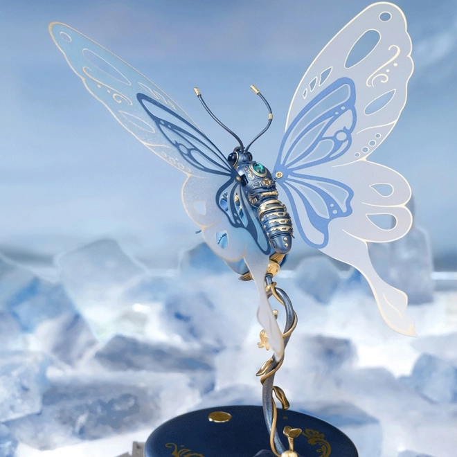 3D Mechanical Blue Butterfly Model Kit