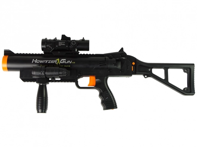 Black Grenade Launcher Toy with Sound and Flashlight