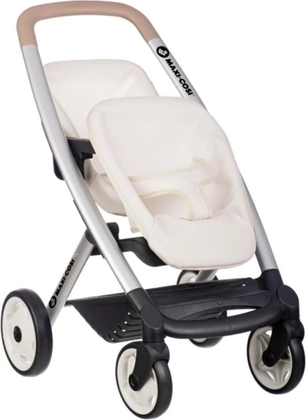 Sport stroller for twin dolls SMOBY Maxi Cosi, beige