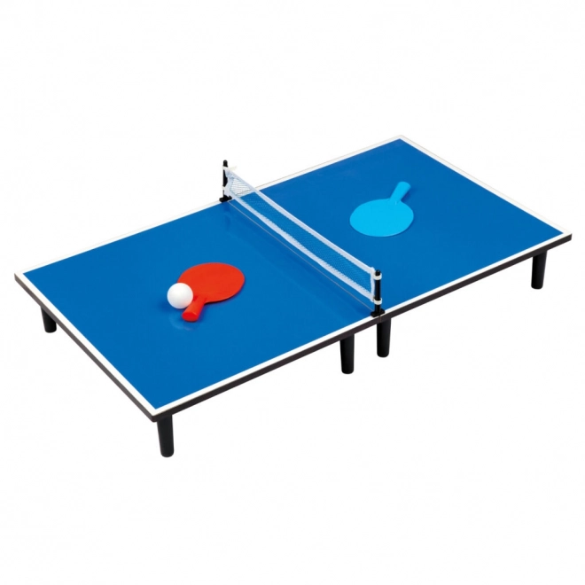 Blue tabletop tennis set