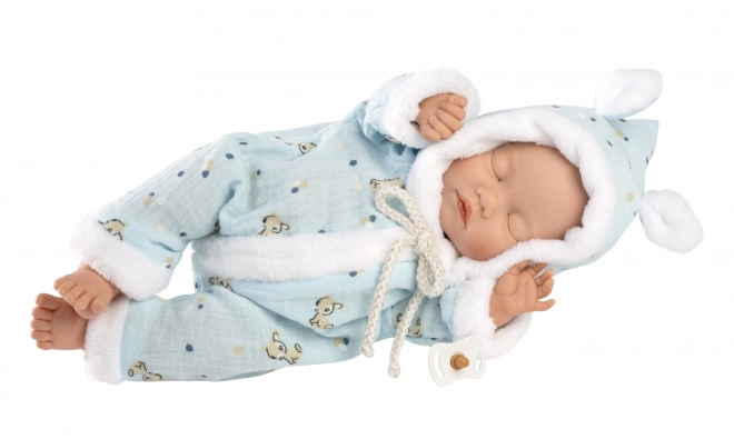 Realistic Sleeping Baby Doll with Soft Fabric Body by Llorens