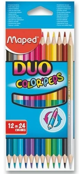 Maped Duo Color'Peps Ergonomic Triangular Colored Pencils 12 pcs