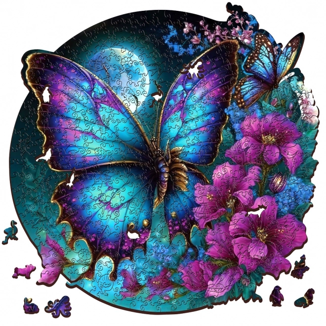 Luminescent Wooden Butterfly Puzzle