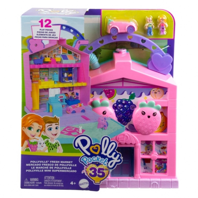 Polly Pocket Pollyville Portable Fruit Supermarket