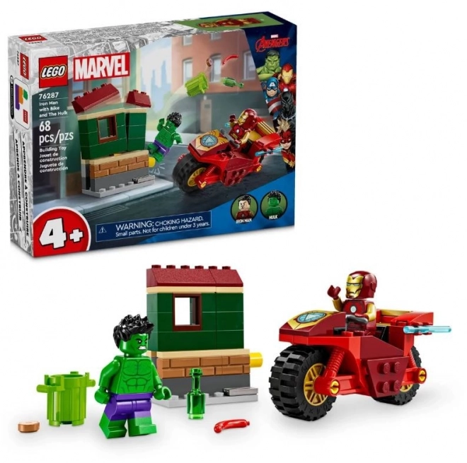 Iron Man with Motorcycle and Hulk LEGO Set