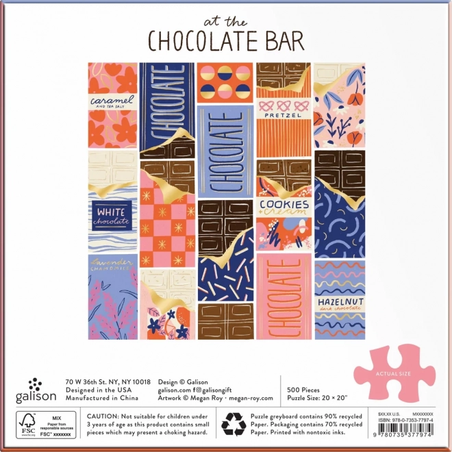 Puzzle quadrato Al bar del cioccolato 500 pezzi