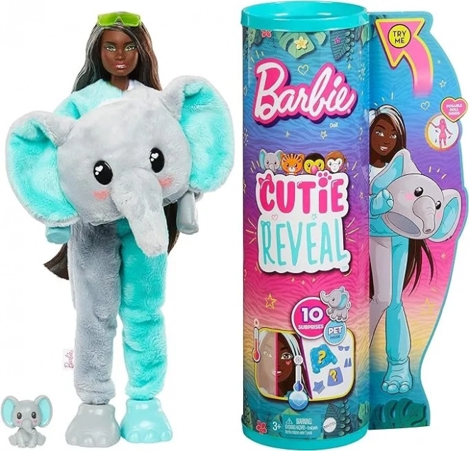 Barbie Cutie Reveal Jungle Series Elephant Costume Doll