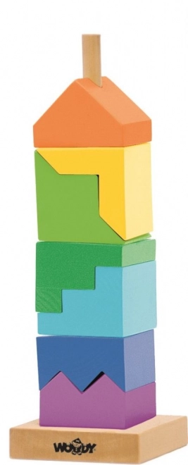 Wooden Stacking Color Tower