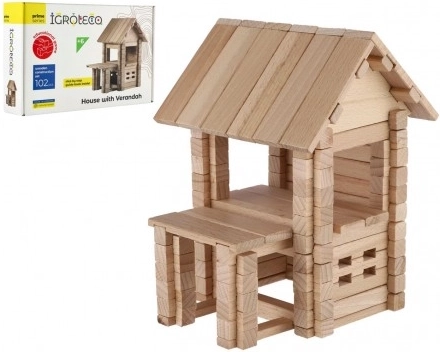 Kit casetta di legno 102 pezzi in scatola 28x18x7 cm