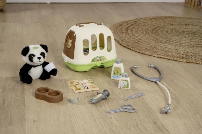 Veterinary Kit with Panda and Carrying Box 2-in-1