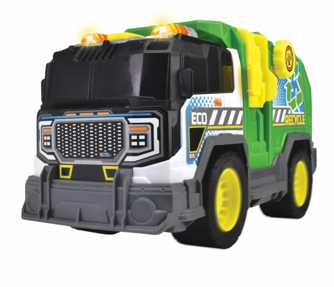 Green Garbage Truck with Lights and Sounds